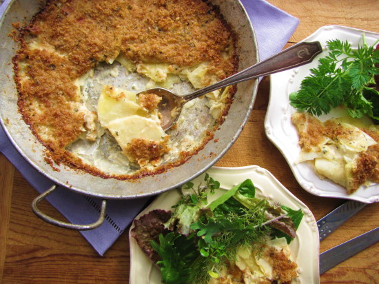 Potato and Celery Root Gratin - Culinary Ginger